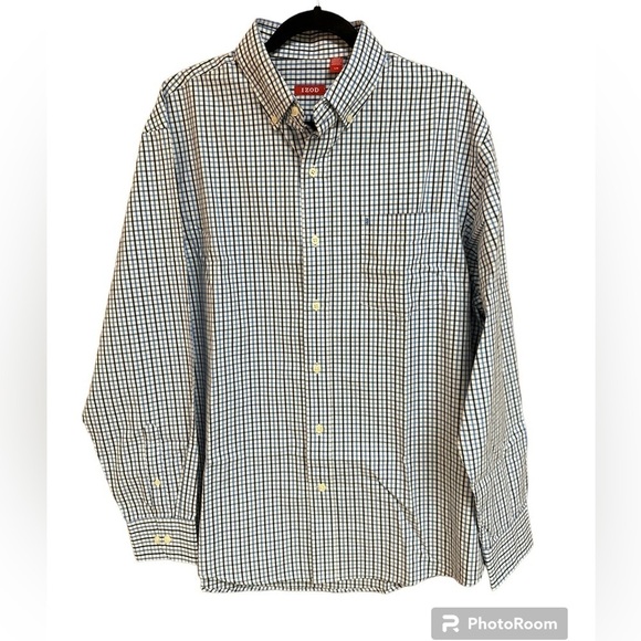 Izod Other - Izod American Dream Blue Stripes Plaid Longsleeved Dress Shirt Large NWT
